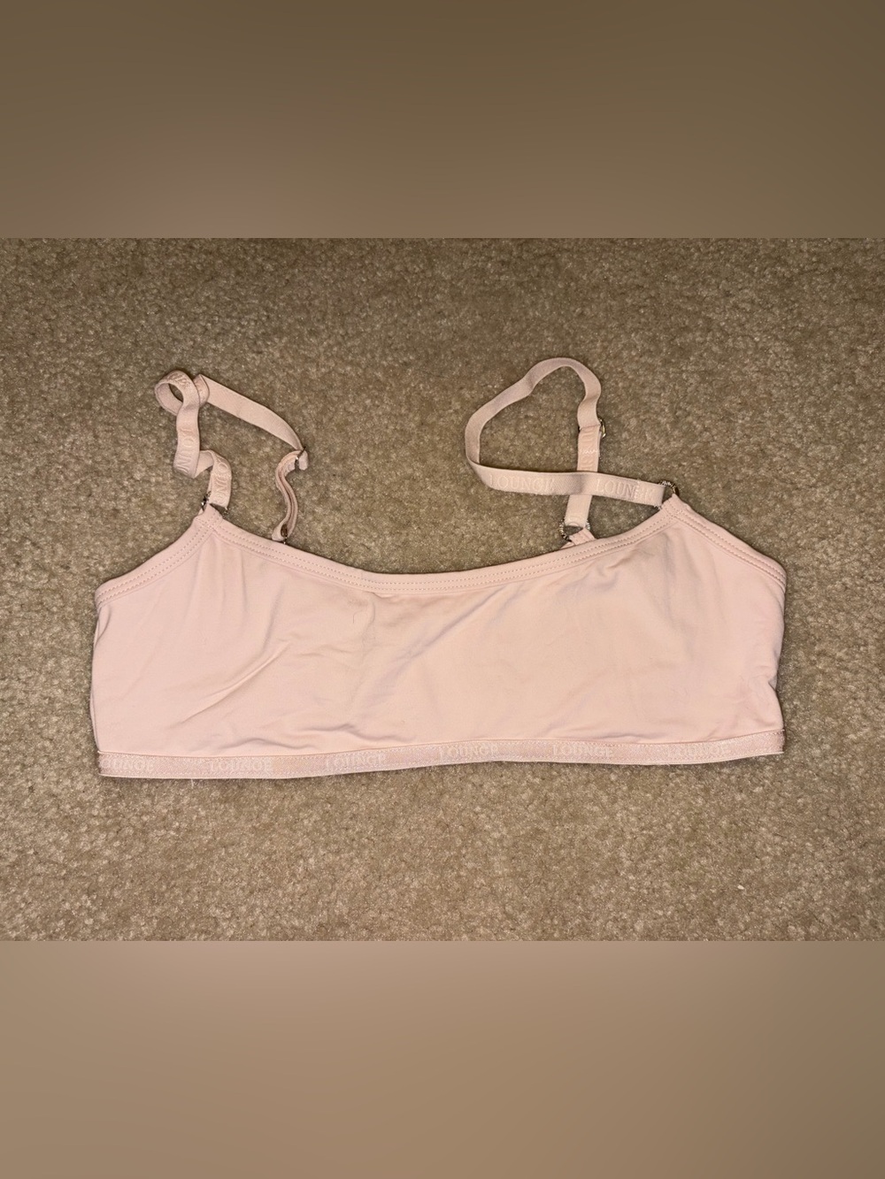 LOUNGE Light Pink Bralette - S